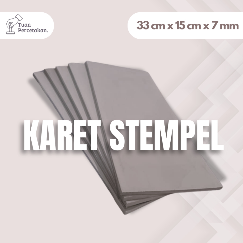 

Karet Stempel Flash Premium | Ukuran 15 x 33 cm Tebal 7 mm | Hasil Stempel Dijamin Berkualitas