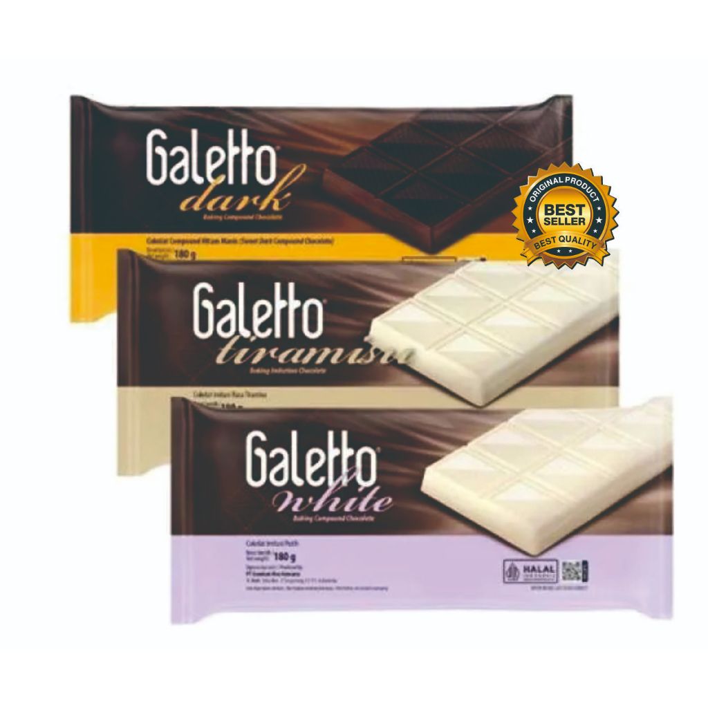 

GALETTO COKLAT BATANG COMPOUND / Cokelat Galetto Compound 180gr - 250gr All Variant