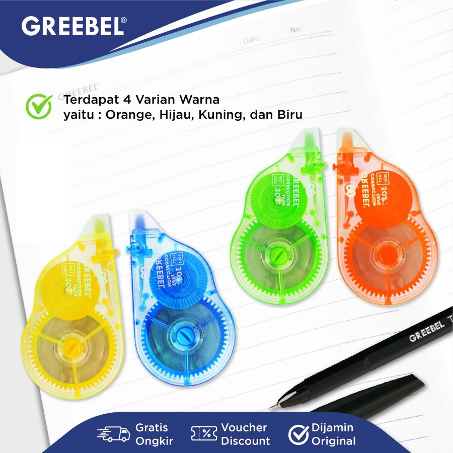 

GREEBEL CORRECTION TAPE GCT-804 / GCT-1226 / GCT-602 / GCT-2001 / GCT-1601 / GCT-601 / GCT-1228 / GCT-3001 / GCT-1227 / GCT-1225