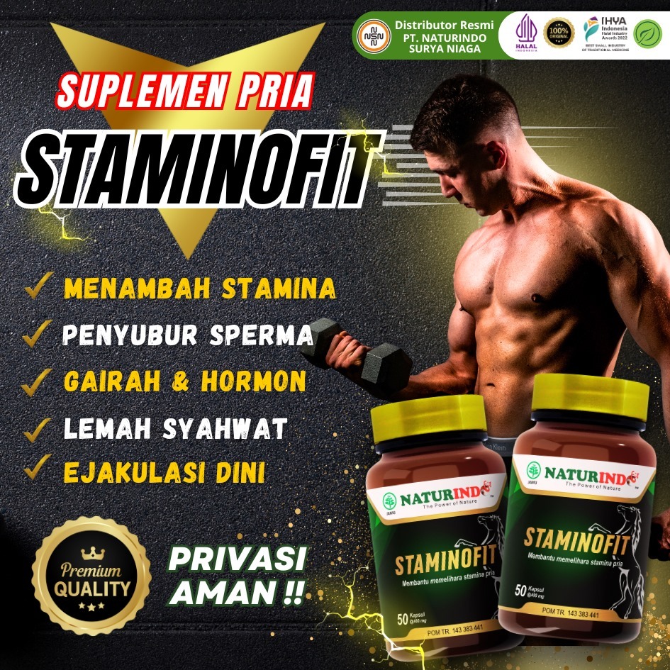 STAMINOFIT Naturindo - Obat Kuat Stamina Pria Tahan Lama Ejakulasi Dini Meningkatkan stamina Herbal 