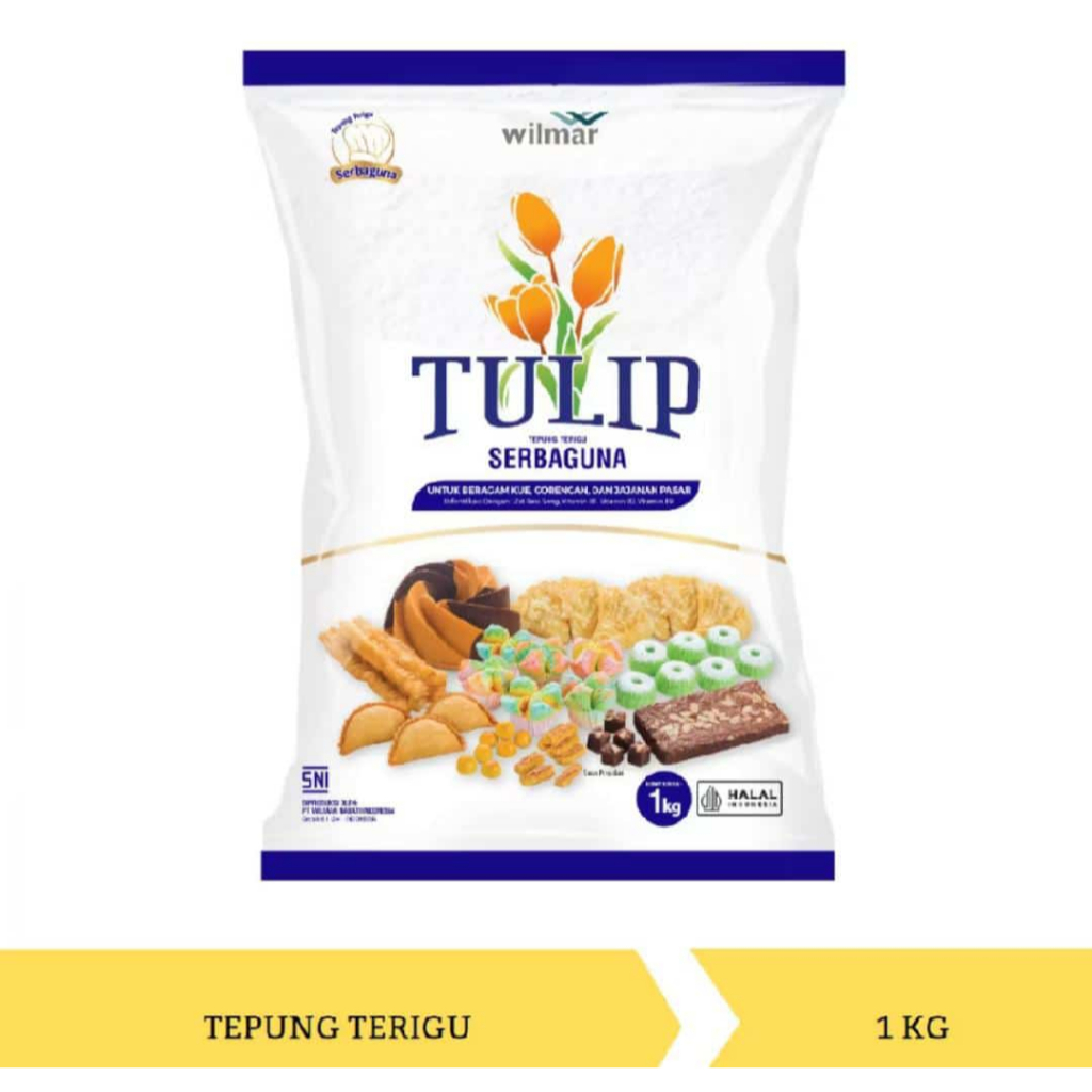 

Terigu tulip serbaguna kemasan 1kg