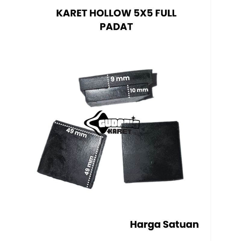 Karet kaki Hollow 5x5 Padat /Karet holo 5×5/ karet Kursi / Karet meja hollow
