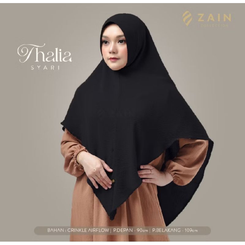 Hijab/Khimar instan syar'i crincle picot thalia original Zain Collection