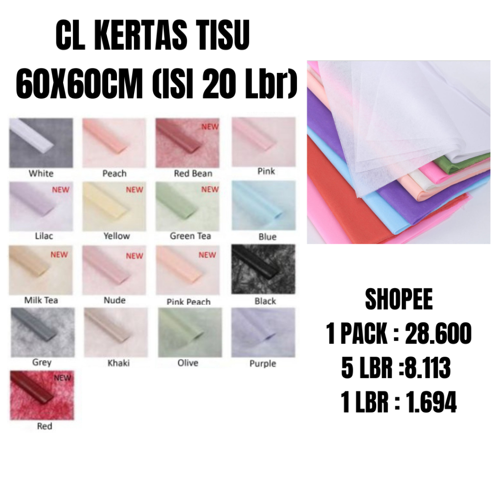 

[ 1 LEMBAR ] Cellophane Buket/Kertas Wrapping Bucket Kertas Tissu