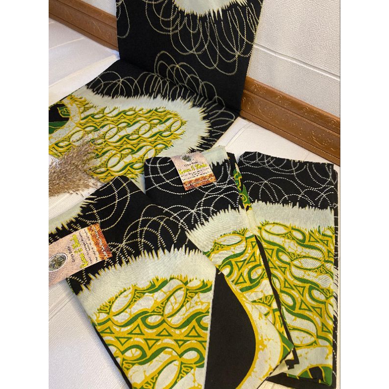 Kain batik printing Hijau premium