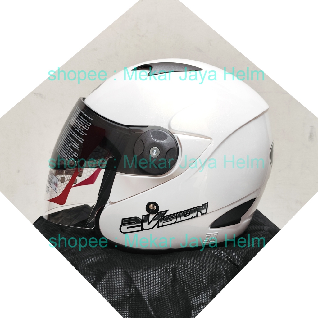Helm KYT 2 VISION White - Putih Metalik