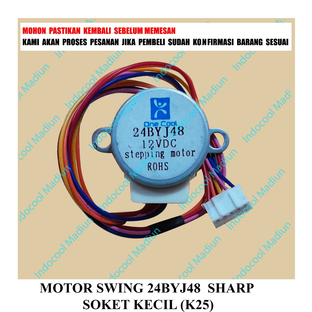 MSLGK DINAMO SWING AC / SWING MOTOR / MOTOR SWING 24BYJ48  SHARP SOKET KECIL (K25)