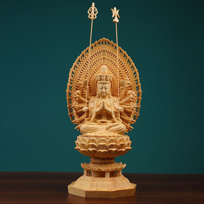 Qian shou guan yin / kwan im 1000 tangan ukiran kayu besar