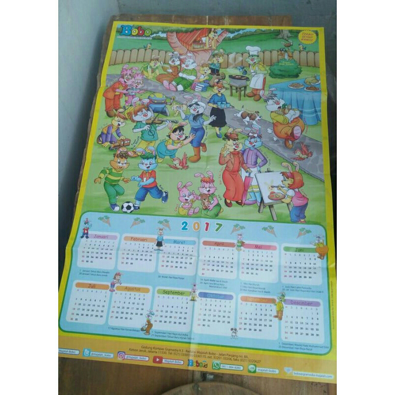 Kalender 2017 Majalah Bobo (Ukuran Jumbo/ A2)