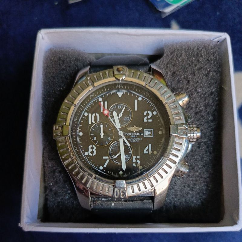 jam tangan chronograph Breitling big size preloved second bekas