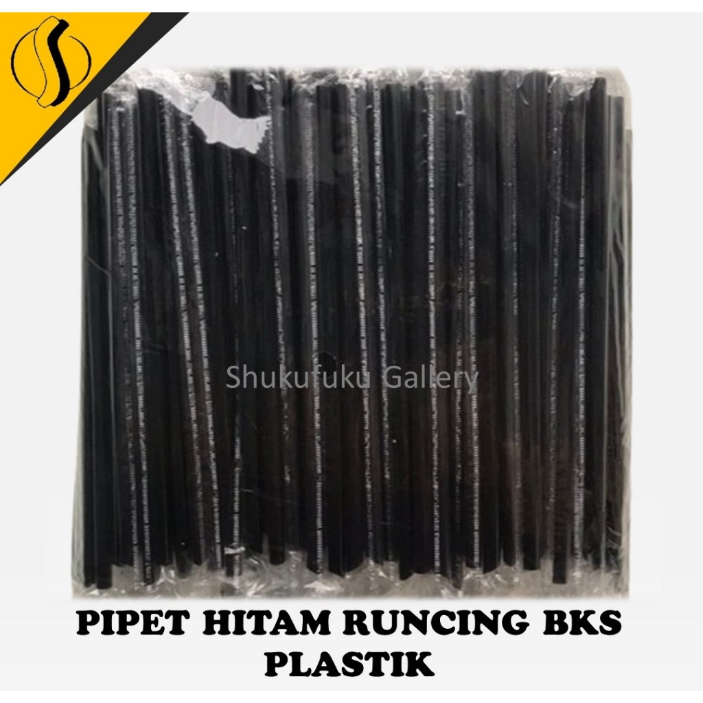 PIPET HITAM RUNCING BKS PLASTIK 1 PAK ISI 250/SEDOTAN HITAM RUNCING ISI 250