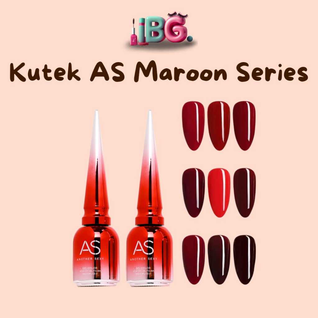 Kutek AS Maroon Series UV Gel Polish/  PLA Classic Red Gel Polish / Kutek Gel Another Sexy Red Series / Kutek Cat Eye Maroon / Kutek Maroon / Kutek Merah