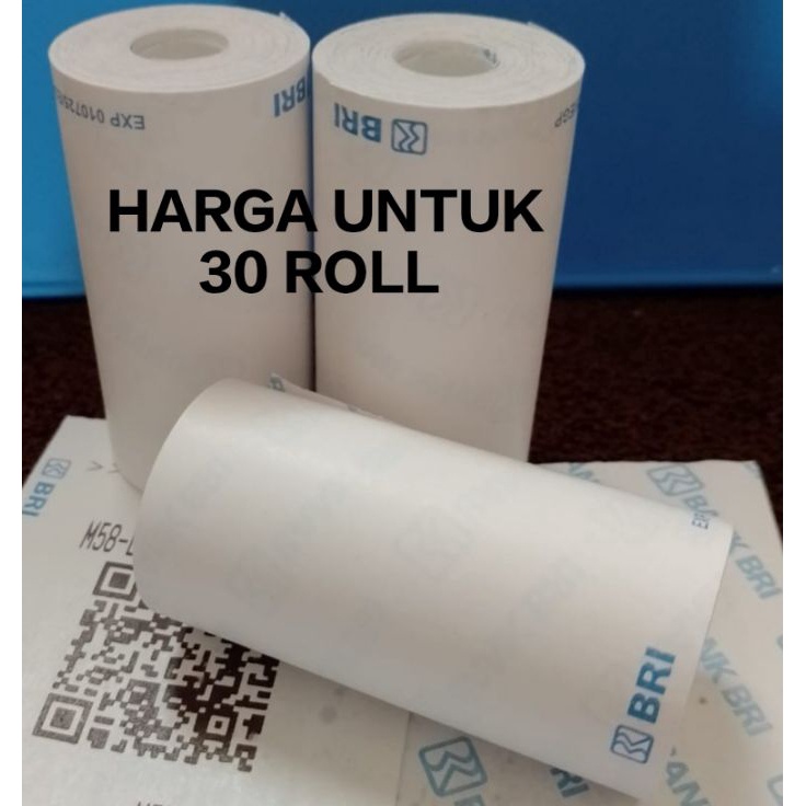 

PAKET 1 KG KERTAS THERMAL LOGO BANK BRI 57x3 paket 1 kilo M8LA8197
