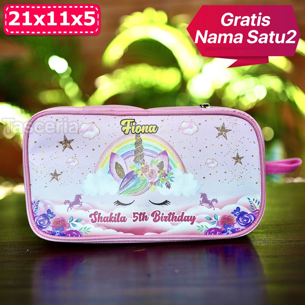 

kotak pensil anak custom Unicornn / Pencil Case Anak Custom / Kotak Pensil Souvenir / Ulang Tahun Anak