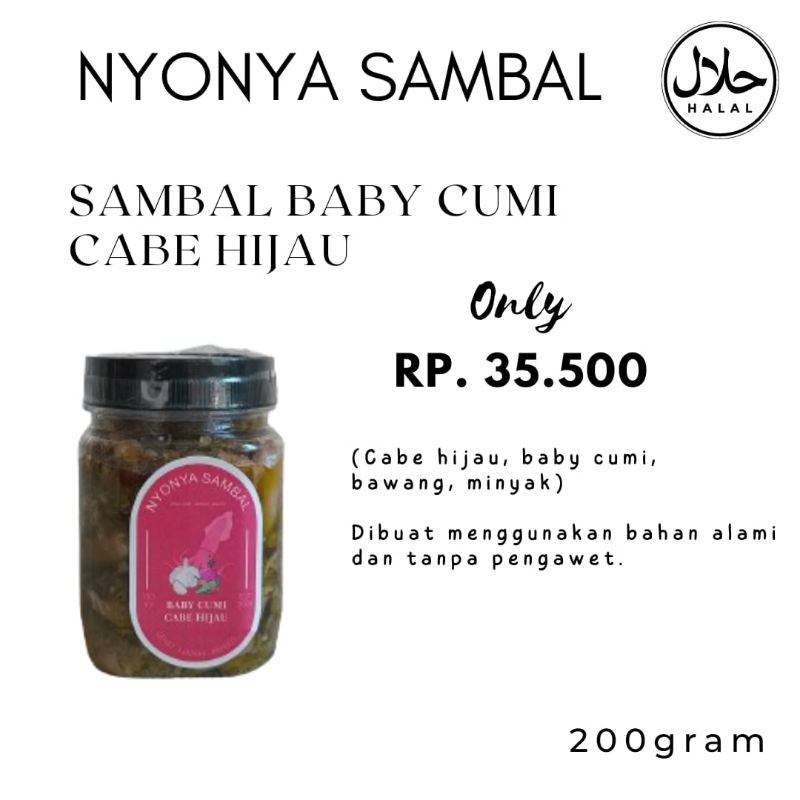 

Sambal Baby Cumi Cabe Hijau