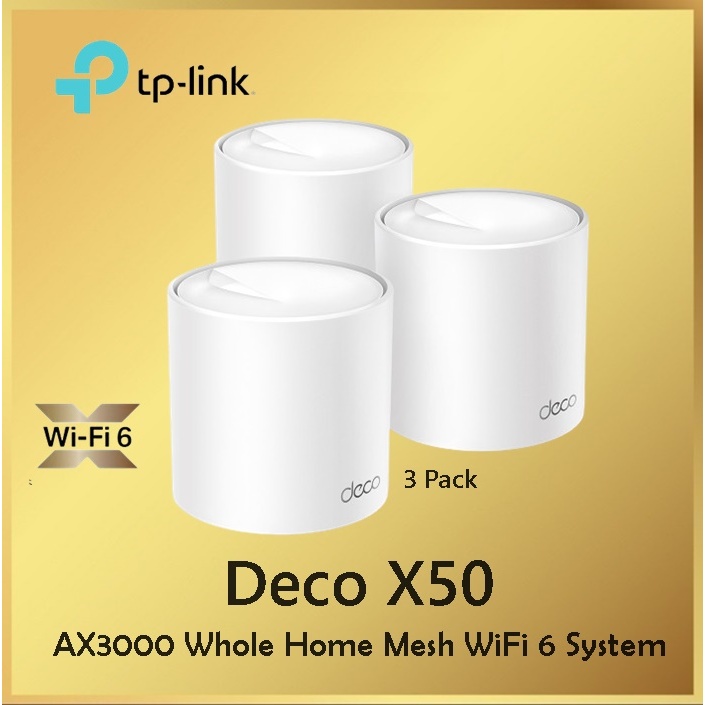 TP-Link Deco X50 ( 3 Pack ) AX3000 Whole Home Mesh WiFi 6 System X 50