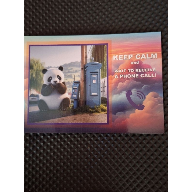 

kartu pos keep calm panda/keep calm panda postcard