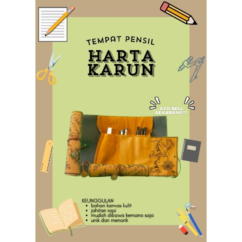 

Tempat pensil peta harta karun