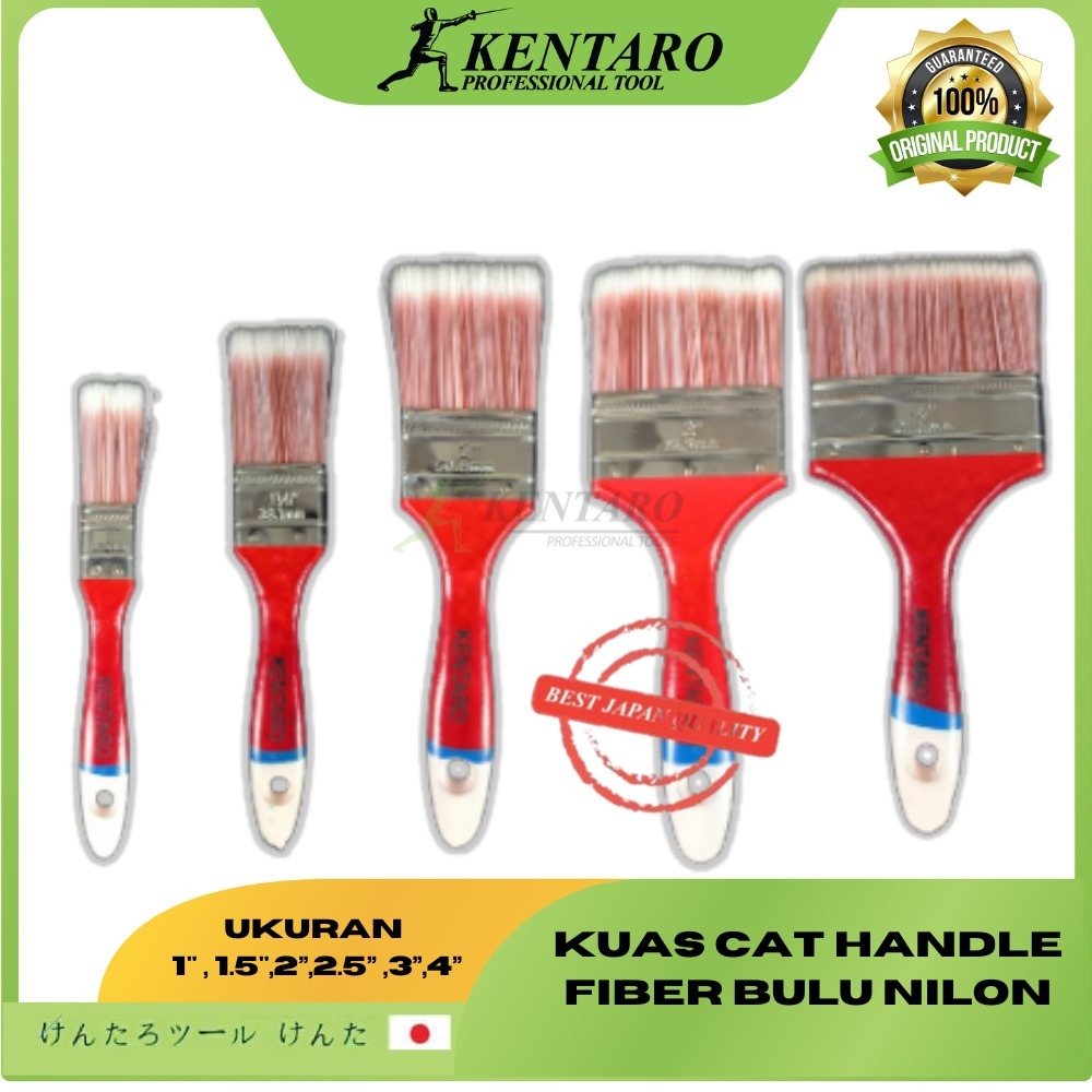 

KUAS CAT NILON PAINT BRUSH NYLON HALUS KENTARO JAPAN QUALITY