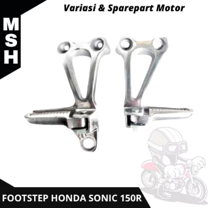Postep Sonic 150R Step Sonic Footstep Sonic Belakang Satu Set Varian Warna Silver Polish PNP Untuk M