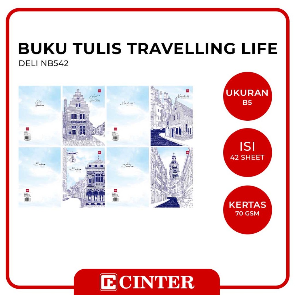 

DELI - BUKU TULIS SEKOLAH BOXY / CAMPUS B5 NB542 ISI 42 LEMBAR TRAVELLING LIFE 3