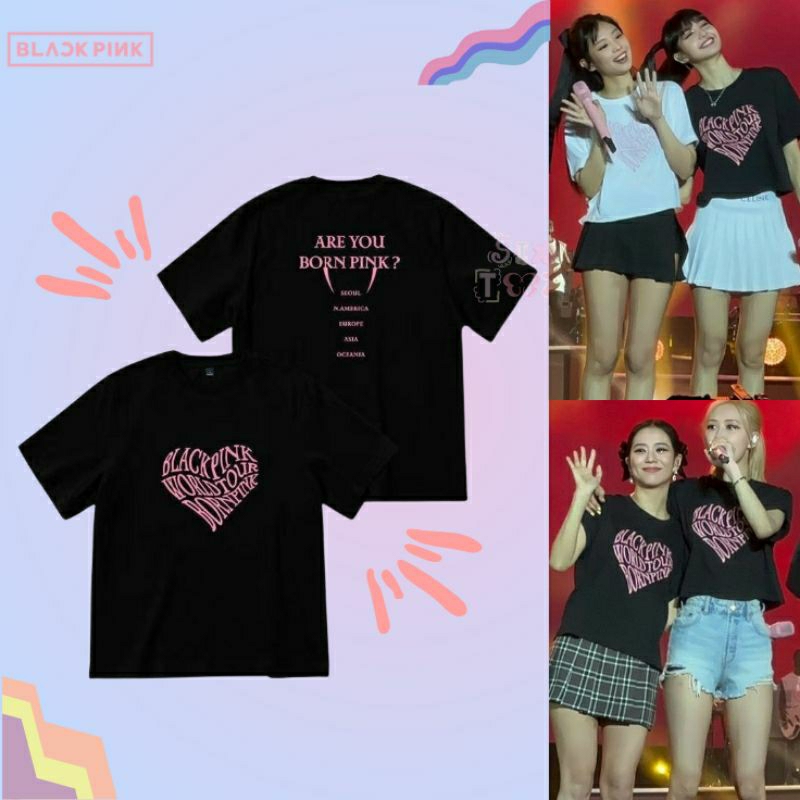 Blackpink Tshirt Born Pink Tour Bangkok Concert mode LOVE kaos korea blackpink