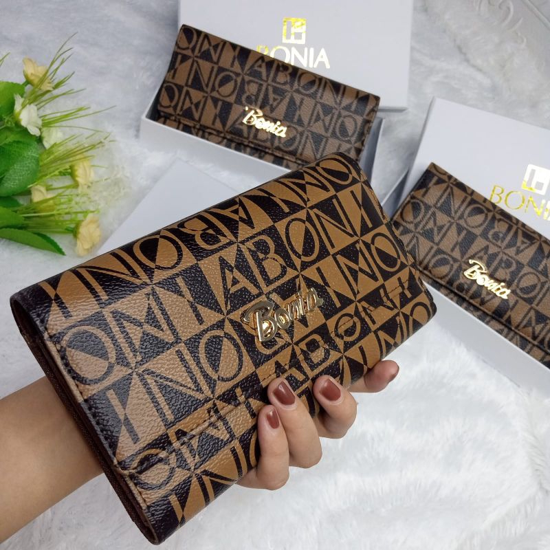 DOMPET WANITA BONIA LIPAT 3 FREE BOX FAKEBILL DAN SERTI | DOMPET BONIA KULIT PREMIUM