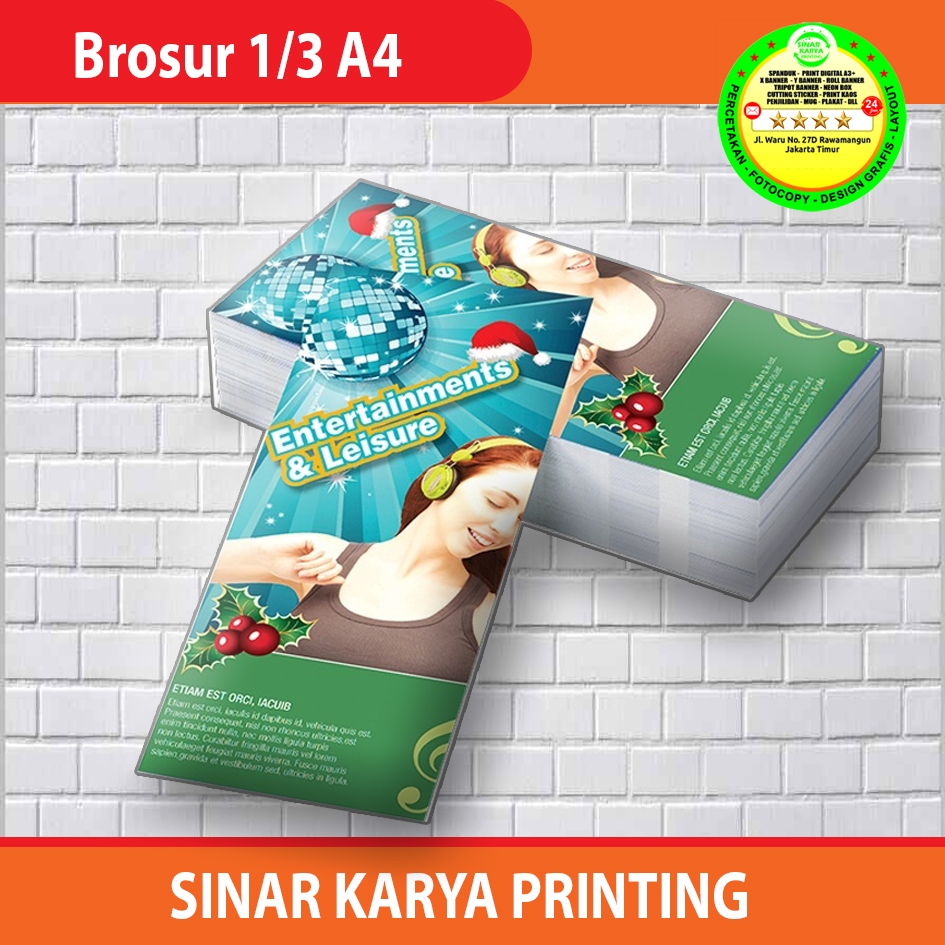 

Print Bosur | Cetak Brosur 1/3 A4 | Flayer MURAH 1 Sisi / 2 Sisi - ART PAPER 120 dan 150