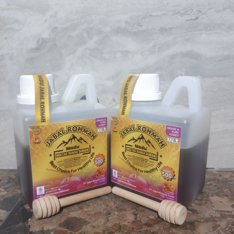 

Madu Nektar Bunga Durian Jabal Rohmah 500gram Murni Asli Grade A 100% Alami Natural Pure Raw Honey