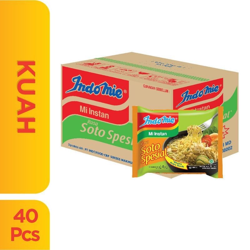 

1 Dus isi 40 Pcs - Indomie Kuah Soto Spesial 75 g