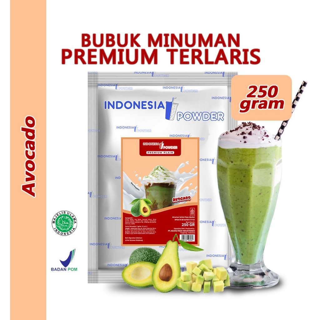 

NUSANTARA Bubuk Minuman Instant Premium Plain Tanpa Gula Horeca Rasa Avocado / Alpukat 250 Gram Omura Powder