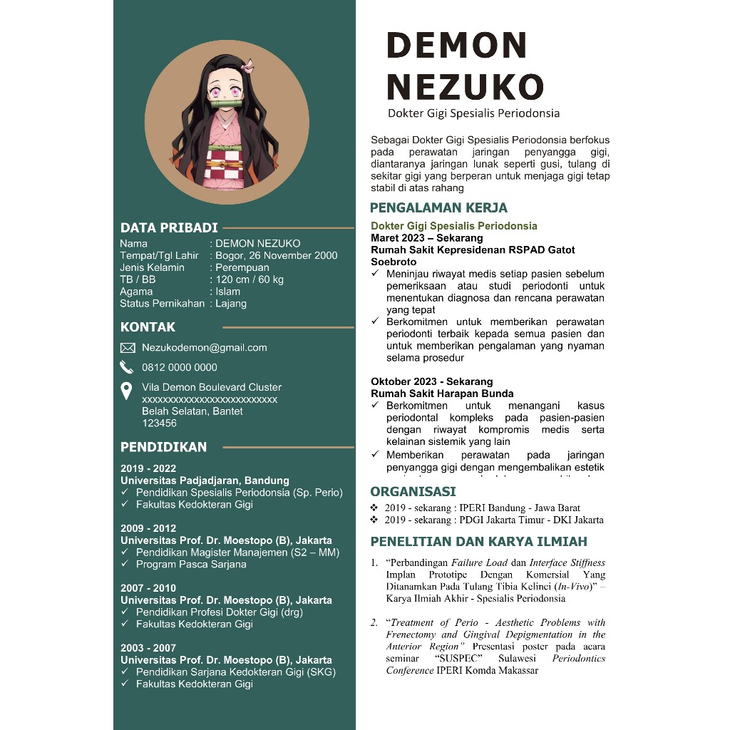 Cv Lamaran Jasa Pembuatan Cv dan Lamaran Kerja Jasa Cv Curiculum Vitae CV 019