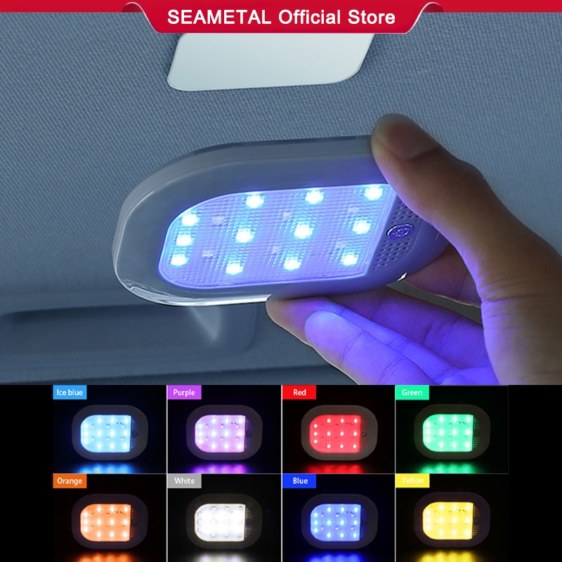 SEAMETAL Lampu Dalam Mobil Led Plafon Lampu Led Indoor Wireless Touch Light Lampu Dalam Mobil 8Warna