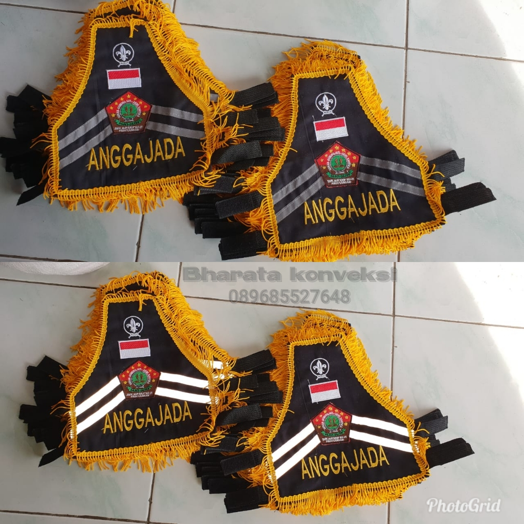 Ban Lengan Pramuka Bordir Custom Ban lengan Logo Bordir Pmr PMI Polisi Tni dinas dll minimal 20pcs