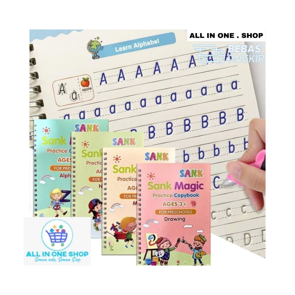 

SANK Magic Practice Book 1 SET ISI 4 BUKU + PULPEN