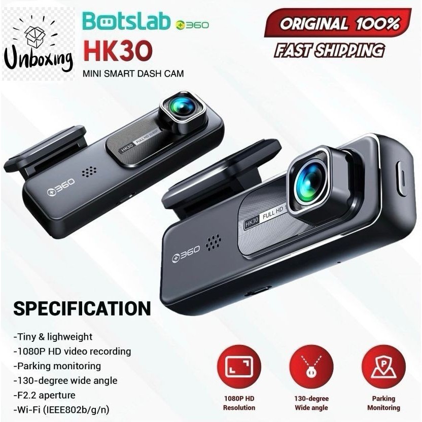 BOTSLAB HK30 Car DVR Dash Camera Recorder KAMERA MOBIL Dashboard CCTV