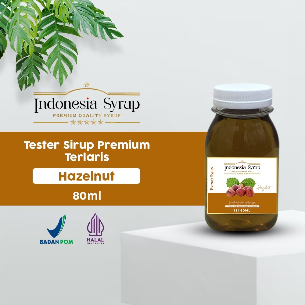 

Sirup Premium Rasa Hazelnut Minuman Sirop Flavoured Syrup Halal BPOM 80 ml Indonesia Syrup Omura Powder