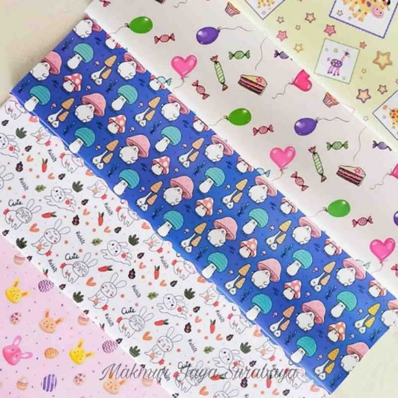 

(50 lembar) Kertas Kado Sidu Fancy/Kertas Kado Motif Lucu/Pembungkus Kado/Grosir Kertas Kado