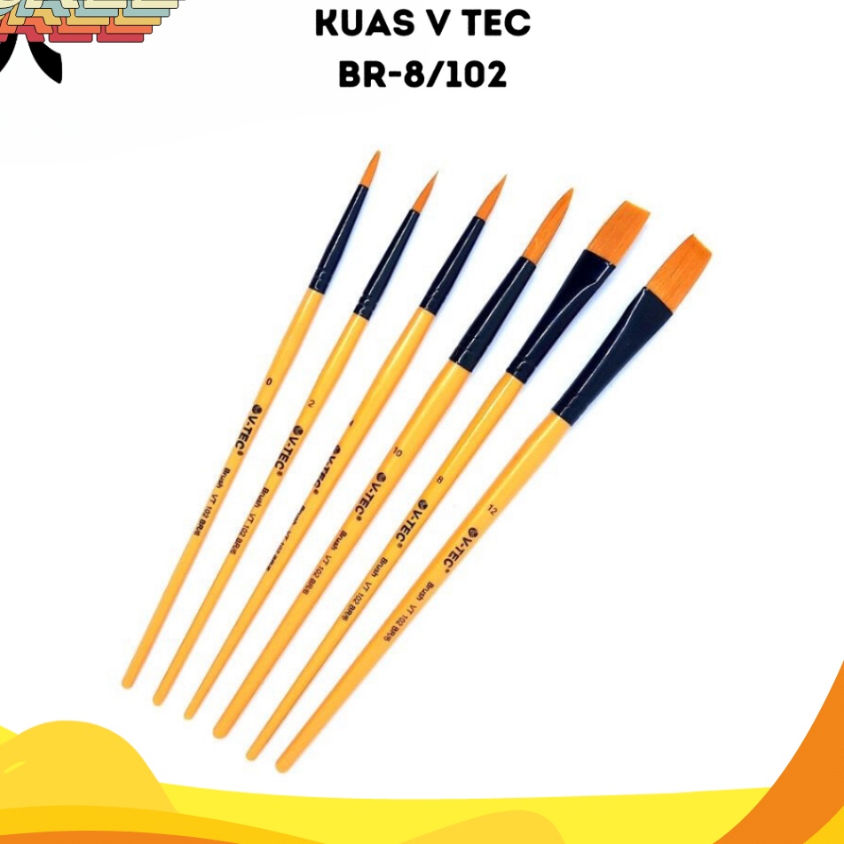 

TUNGGU APALAGI SVMMER SHOES CARE Kuas Lukis Cat Sepatu Acrylic Paint Waterbased BR6 12 1set 6pcs