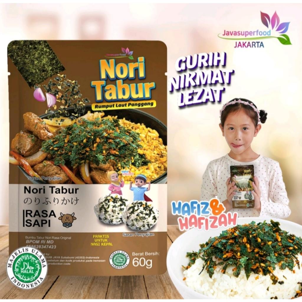 

Nori Tabur Rumput Laut Panggang - Rasa Sapi- 60g