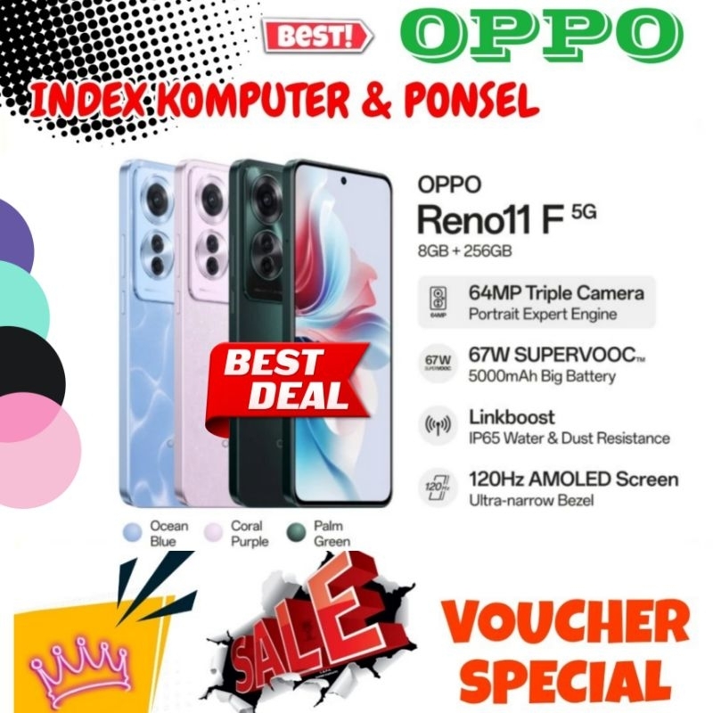 OPPO RENO 11F 5G + Reno 12F 8/256.  Portrait Expert UFS 3.1 Ram Up to 16GB Camera 64MP Triple Camera