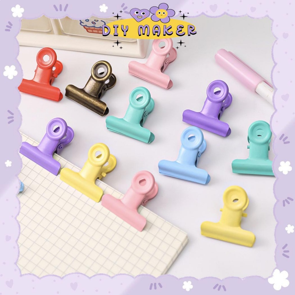 

DM Jepitan Kertas Aesthetic Warna Warni Penjepit Kertas Klip Penjepit Kertas File / Paperclip AT35
