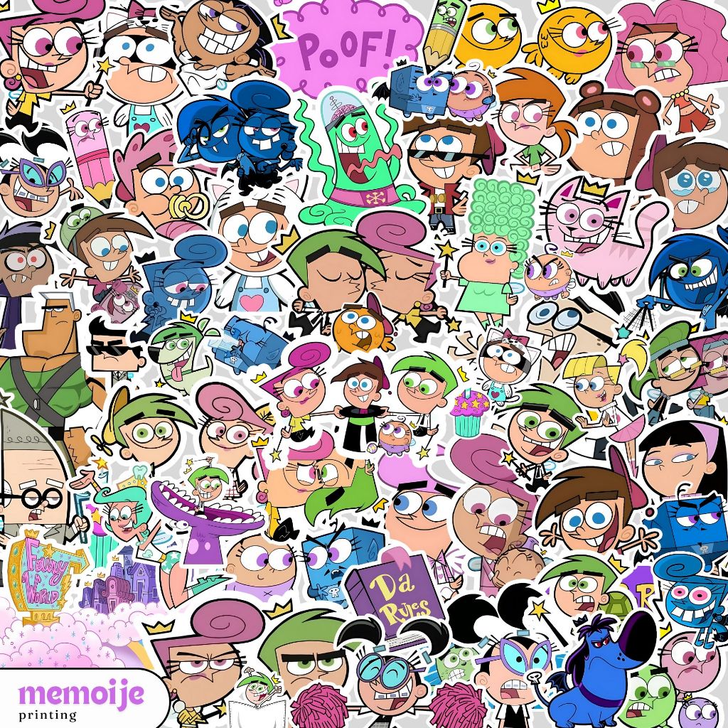 

(60+ PCS) FAIRLY ODDPARENTS VYNIL WATERPROOF STICKER PACK STICKER BOMB