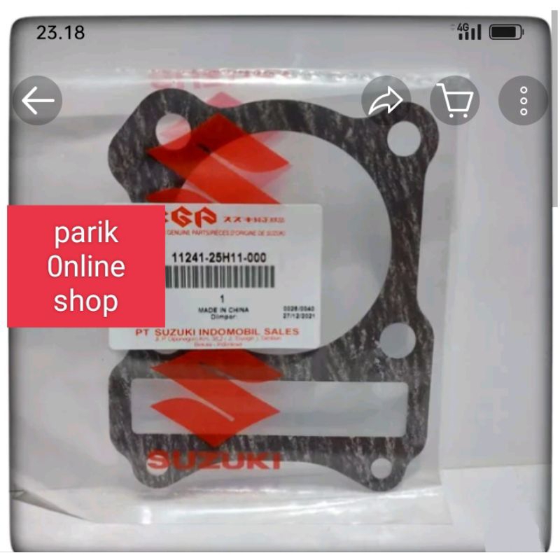 Paking Gasket Blok Suzuki Thunder 125