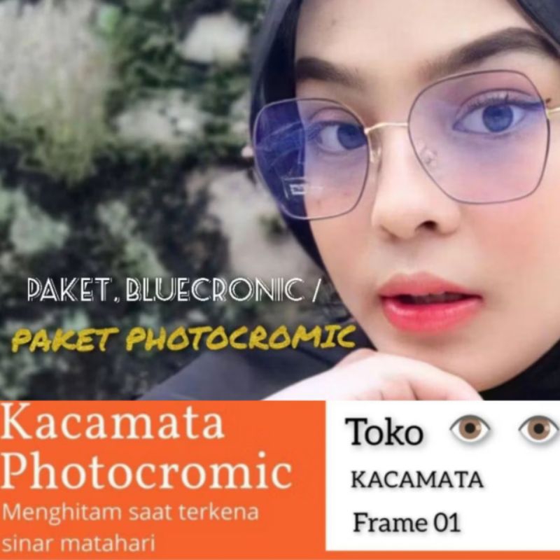 FRAME KACAMATA MINUS 98130 PAKET BLUECROMIC