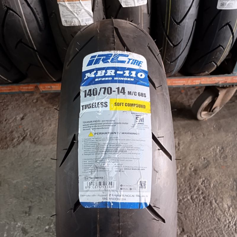 Ban IRC MBR110 140/70-14 Tubeless Speed Winner Soft Compound Matic Ring 14 ORI