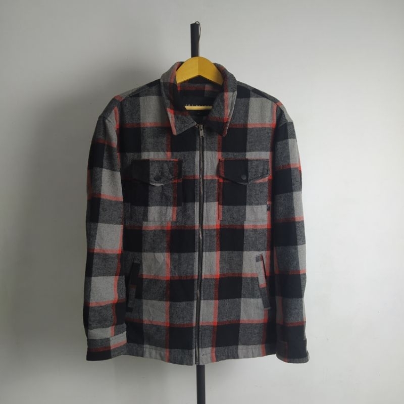TBJ NEARBY Flannel Wool Outer, Plaid Casual Jacket