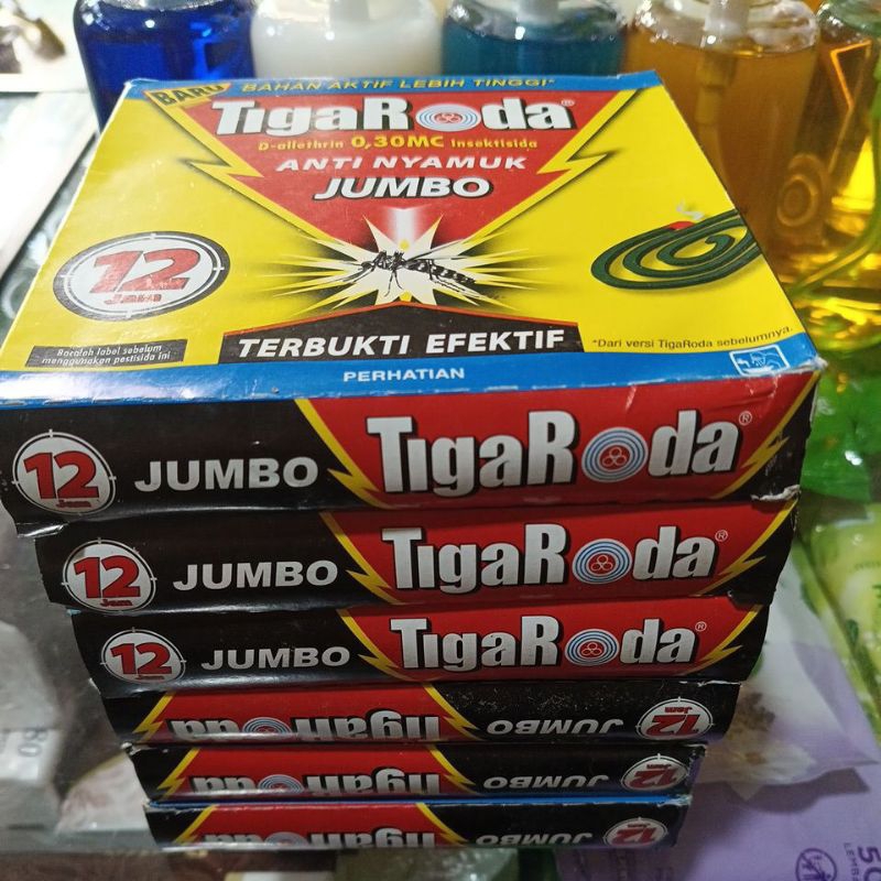 TIGA RODA obat nyamuk bakar 30 PASANG(6PAK) 8jam , 10jam dan 12jam