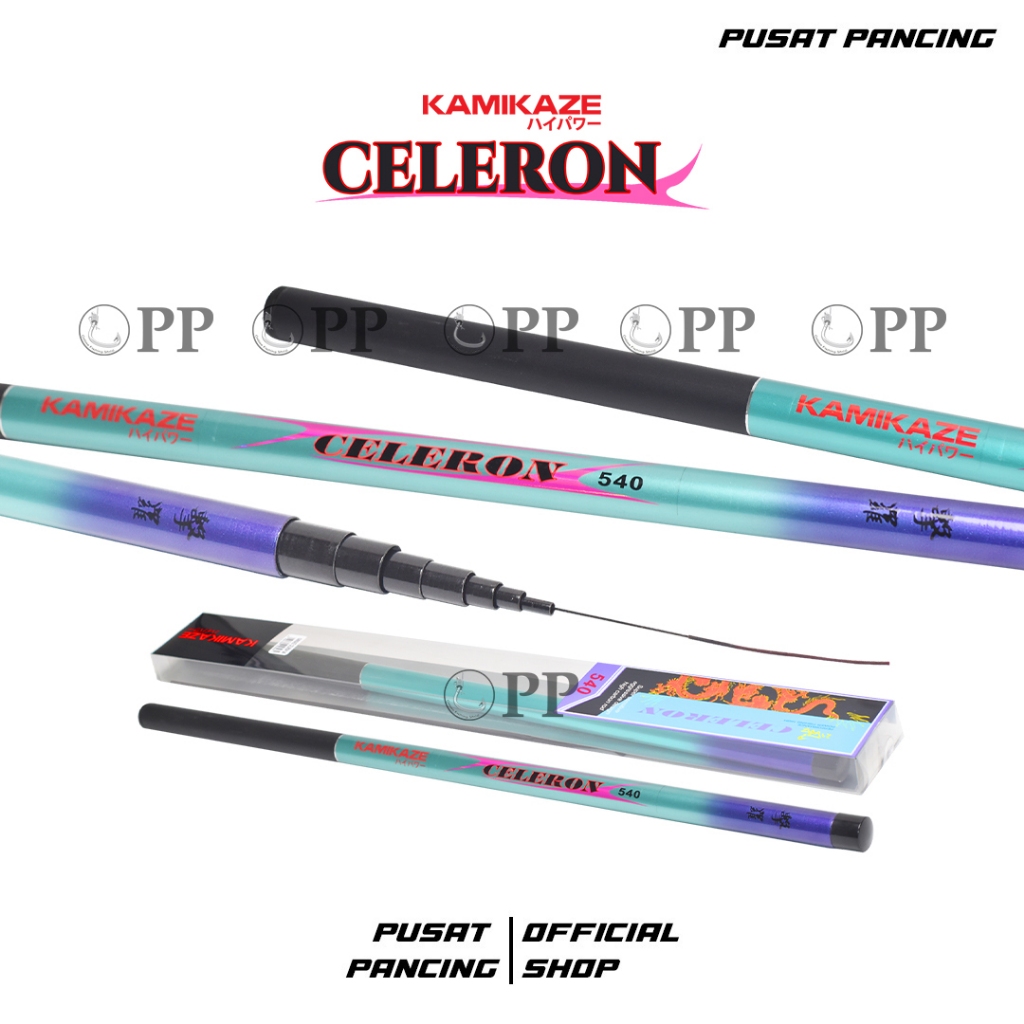 PUSATPANCING5 - Kamikaze Joran Tegek Celeron 240cm - 720cm Carbon Joran Tegek Ruas pendek