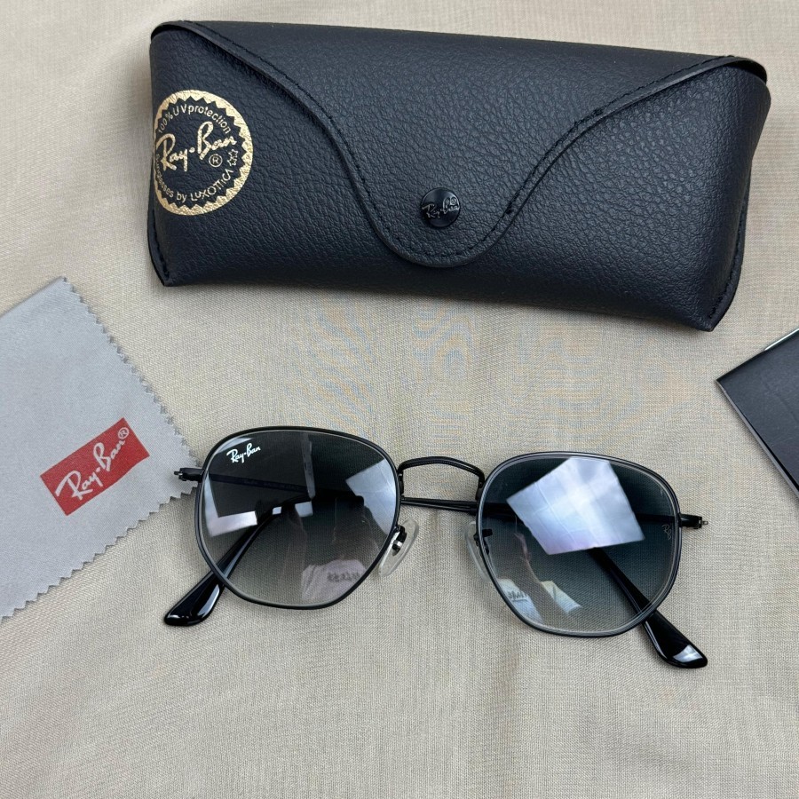 Kacamata Rayban Hexagonal Black Gradasi Size 51 Second Original